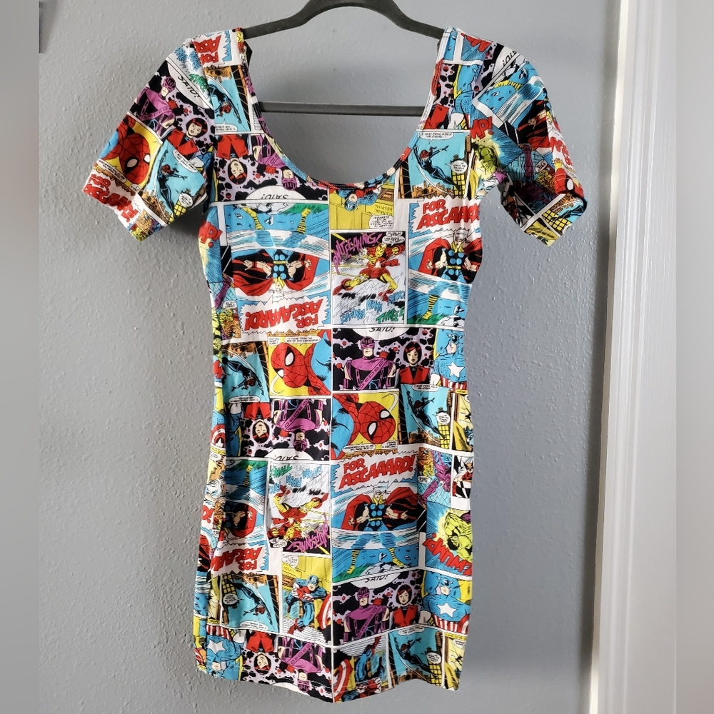 Marvel Spiderman Bodycon Mini Dress, M